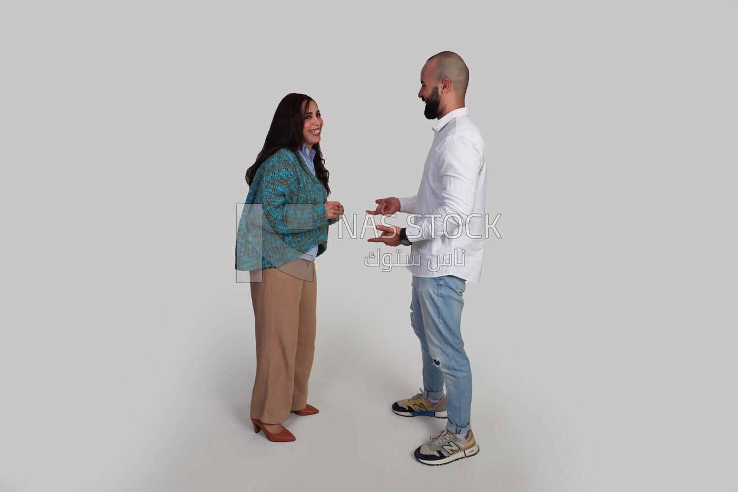 Two friends discussing