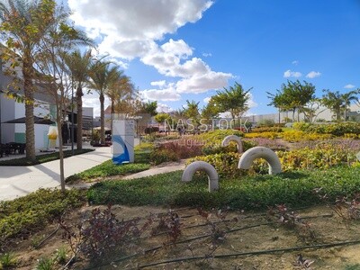 Beautiful garden with a stunning view in one of the shopping mall in Egypt