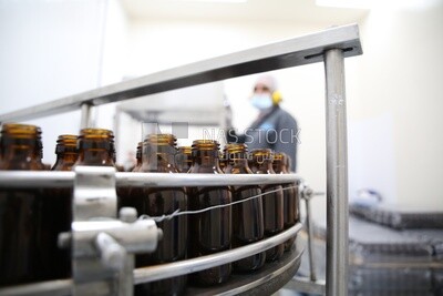 Pharmaceutical factory with medicine bottle production line