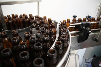 Pharmaceutical factory with medicine bottle production line