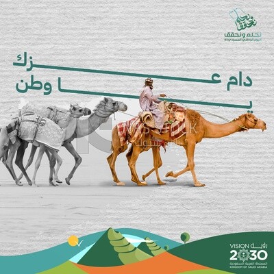 Social media design template about Saudi National Day