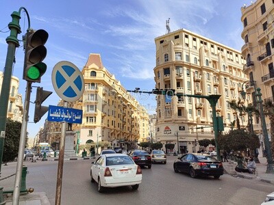 Downtown streets in Cairo
