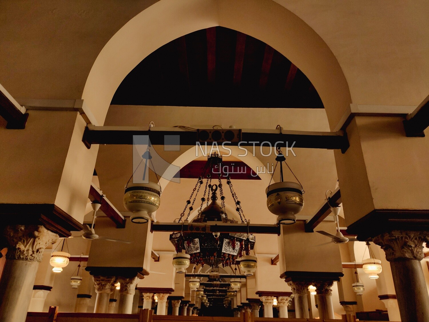 Hanging lights in al-azhar mosque ,Egypt