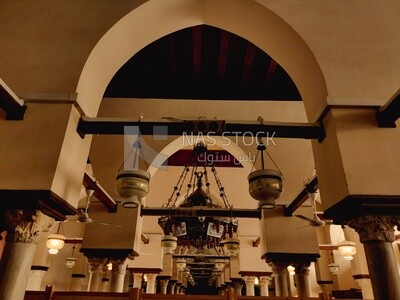 Hanging lights in al-azhar mosque ,Egypt
