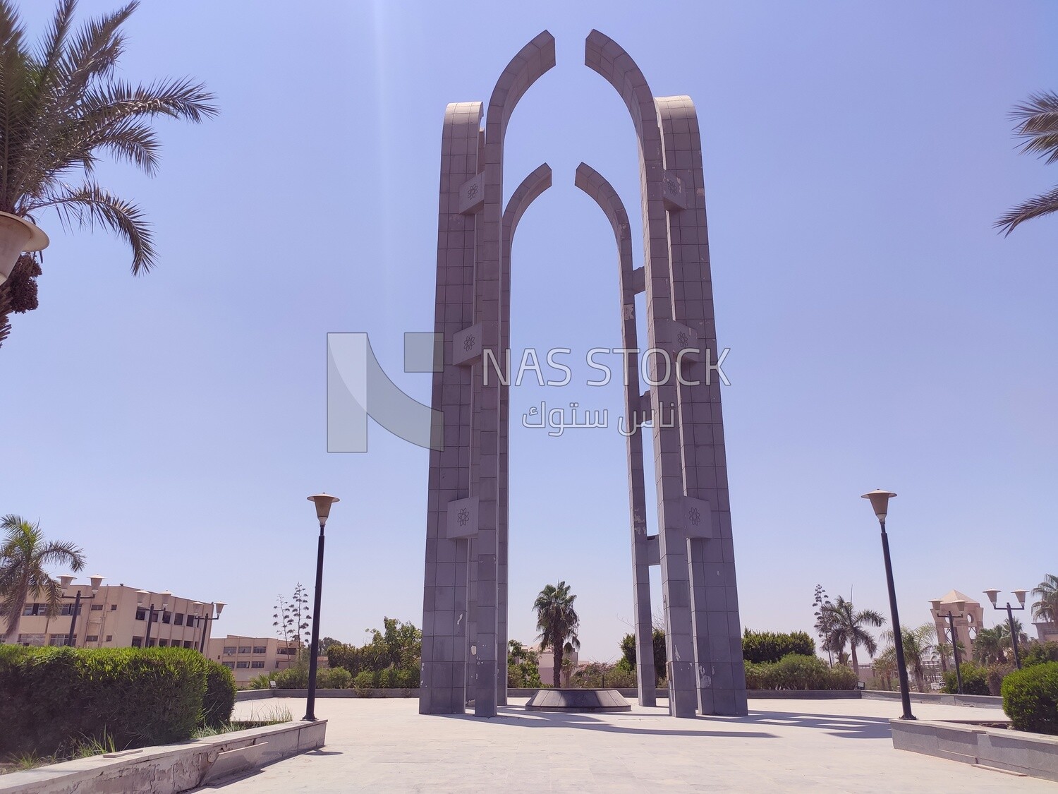 Helwan University logo building in Cairo