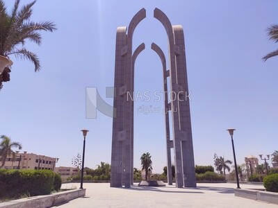 مبنى شعار جامعة حلوان بالقاهرة مصر