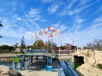 Waterfalls game in the amusement park
