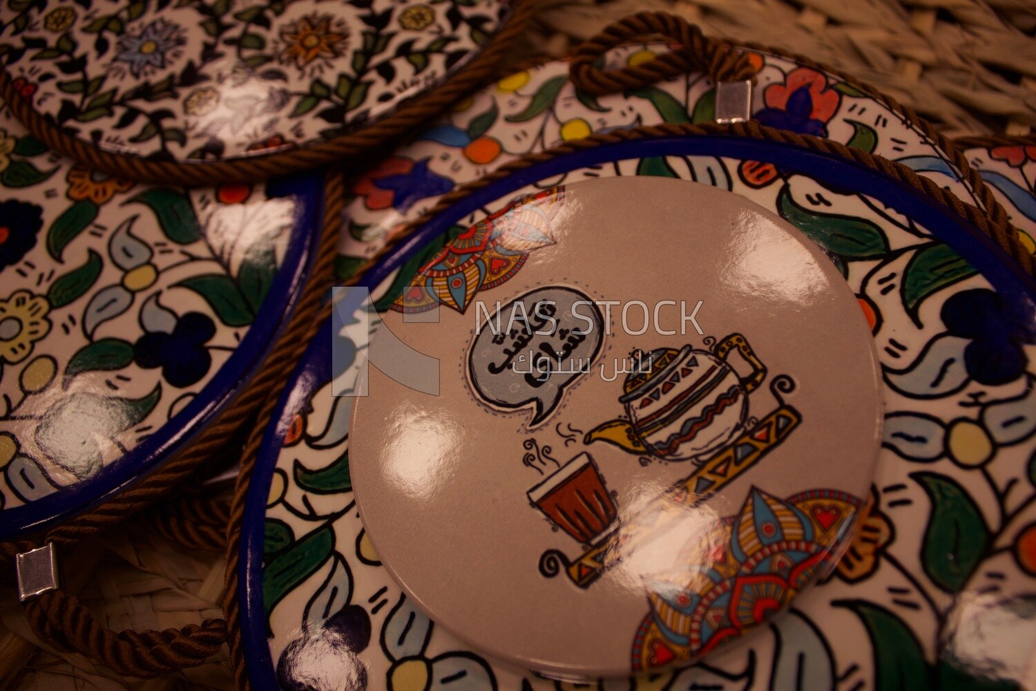 Tea serving tray made of pottery