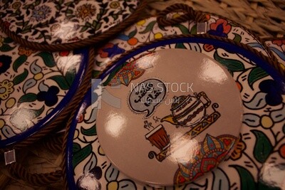 Tea serving tray made of pottery