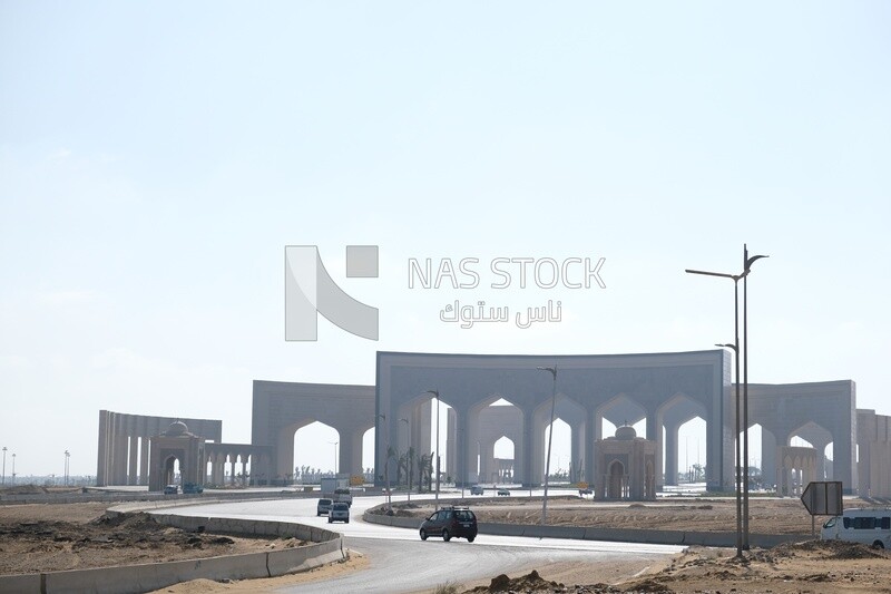 The entrance gate to the administrative capital, the Egyptian new capital