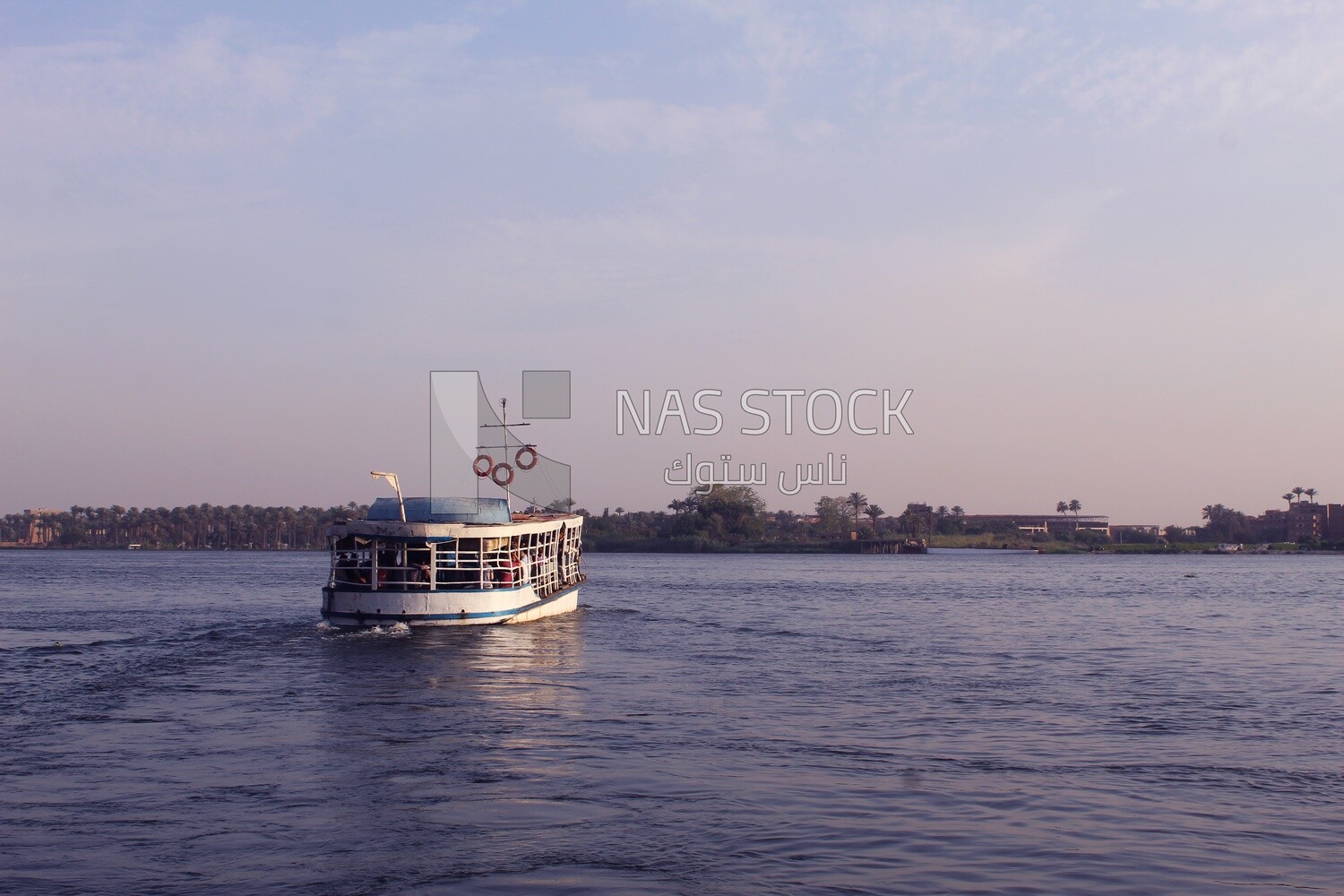 Small ferry boat with people crossing the river, crossing river, calm river, landscapes, ships and fishing boats, nature background