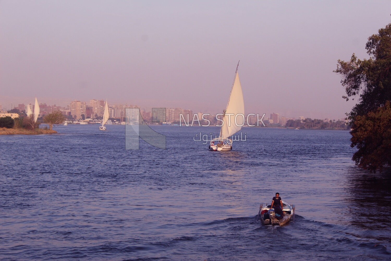 Boat sailing in the river, landscapes, nature background, boat