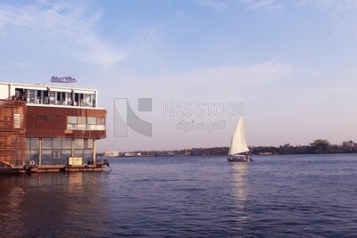 Boat in the river, landscapes, nature background, boat