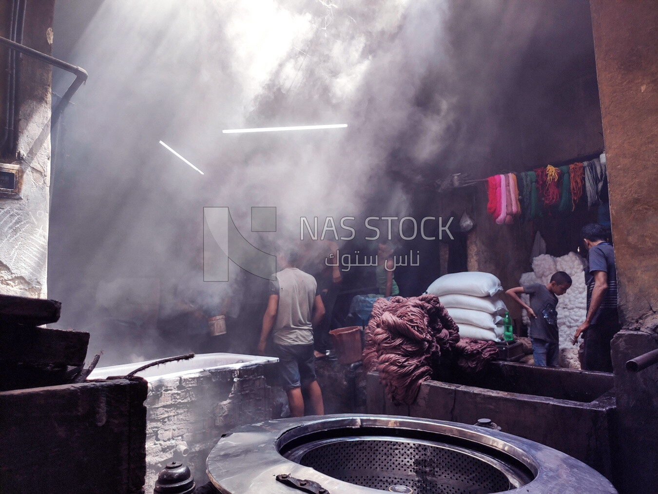 Yarn dyeing workshop in Egypt