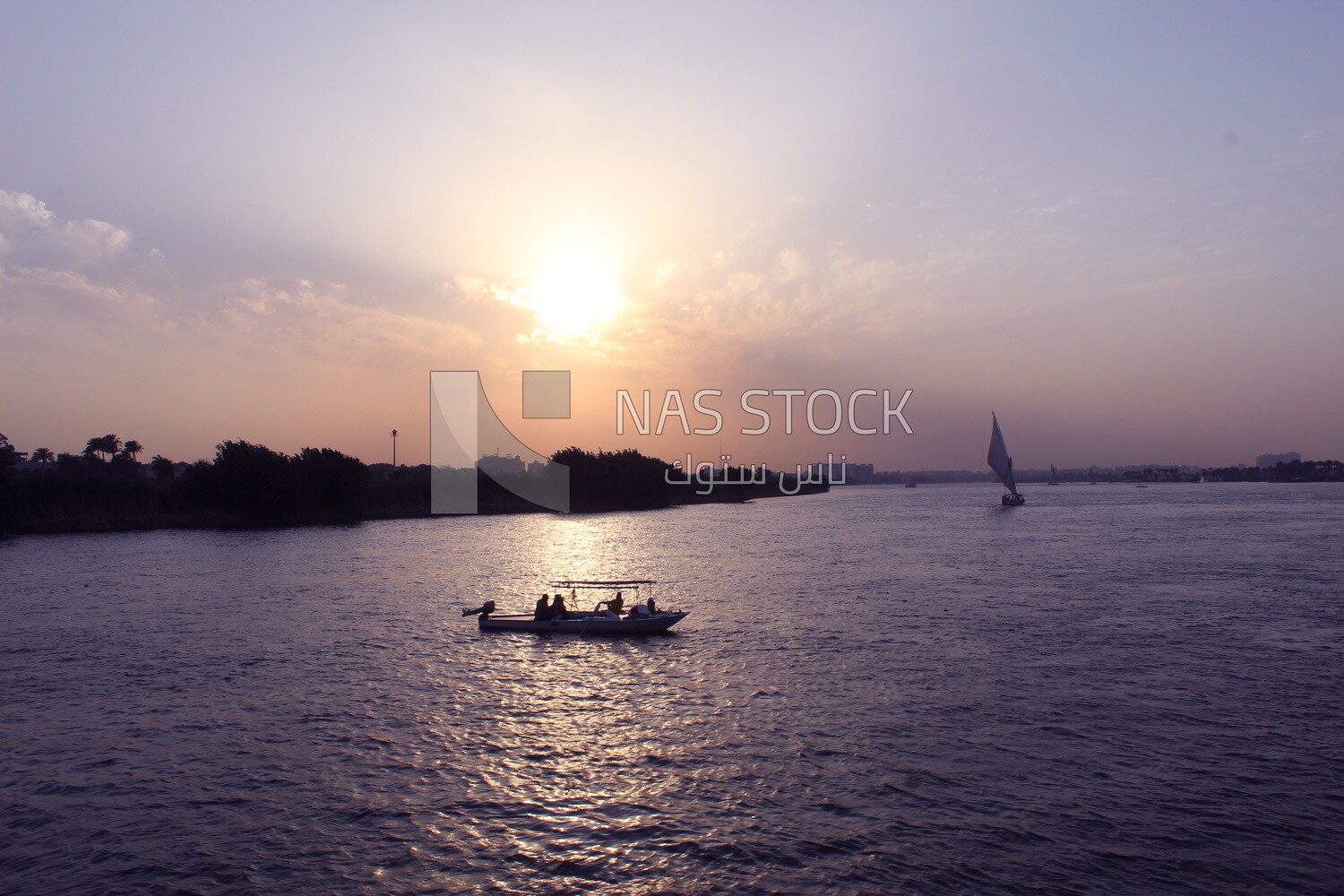 Boat in the river, landscapes, nature background, boat