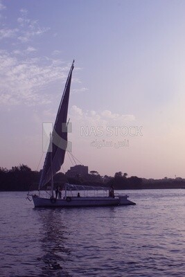 Boat sailing in the river, landscapes, nature background, boat