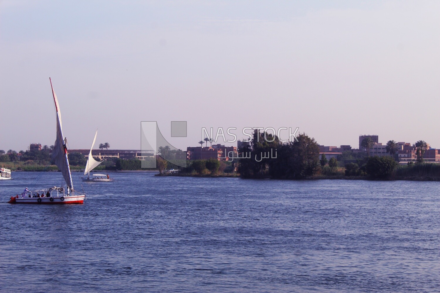 Boat sailing in the river, landscapes, nature background, boat