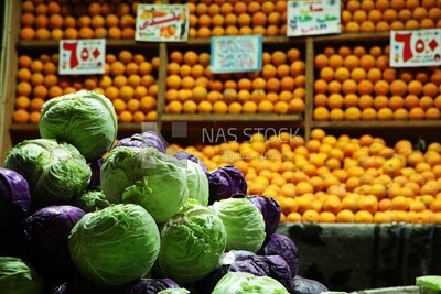 Lettuce in a vegetable market for sale, market