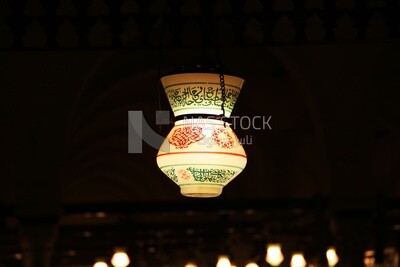 Hanging lights in the mosque, mosque decorations