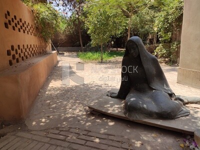 Statue woman center of Ramses Wissa Nassef