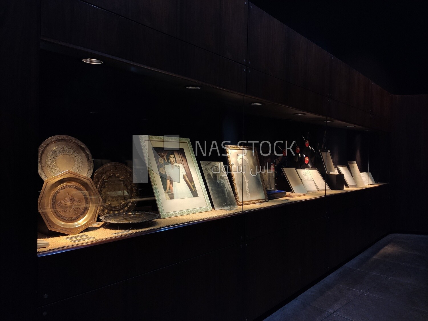 Some of the exhibits at the Om Kulthum Museum in Cairo, Egypt