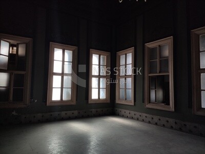 Wooden windows in a Manasterly palace ,Egypt.