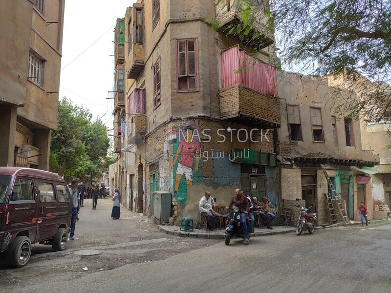 One of Cairo's vibrant streets in a popular area in Cairo