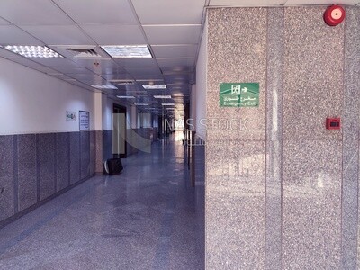 Marble corridor containing many rooms and halls