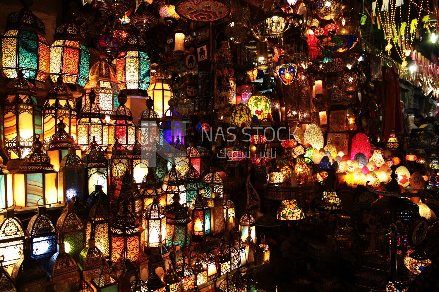 Al Moez Street at night, decoration lights