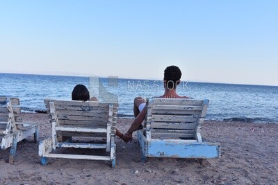 Couple enjoying their honeymoon in Egypt