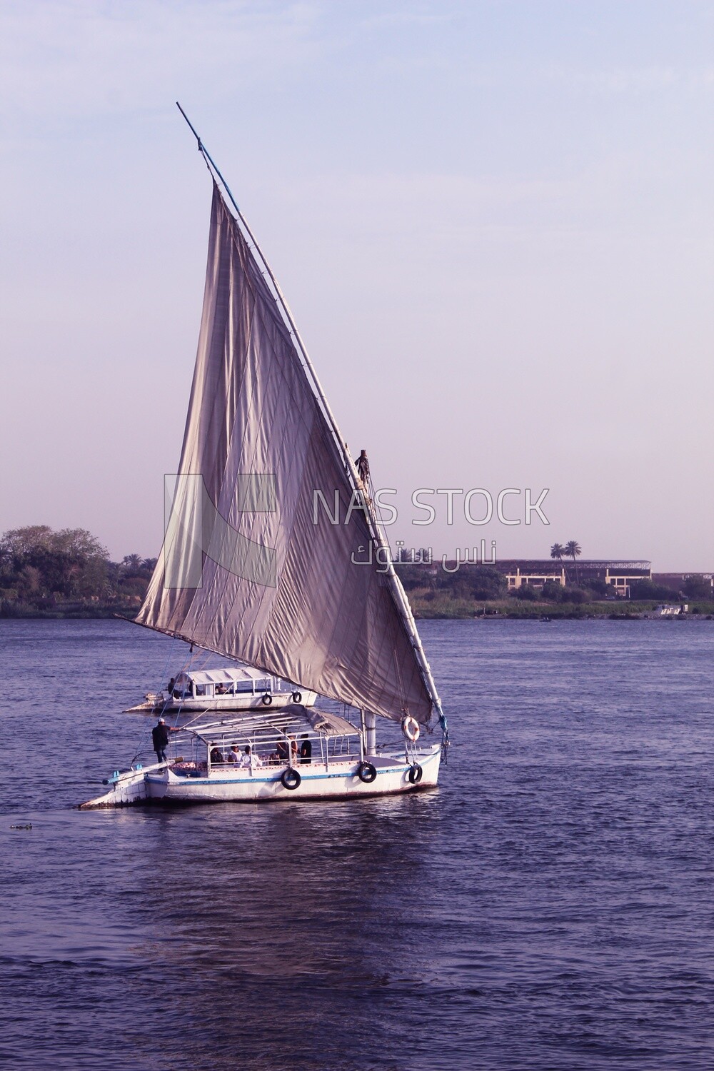 Boat sailing in the river, landscapes, nature background, boat