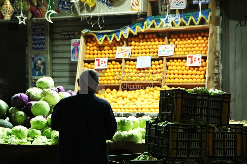View of fruits market, market