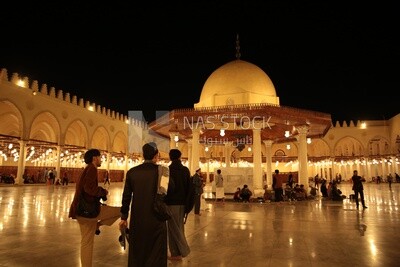 Amr ibn Al-A&#39;as Mosque, performing the obligatory prayer in the mosque, worship and draw close to God
