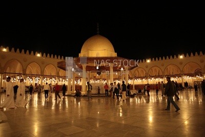 Amr ibn Al-A&#39;as Mosque, performing the obligatory prayer in the mosque, worship and draw close to God