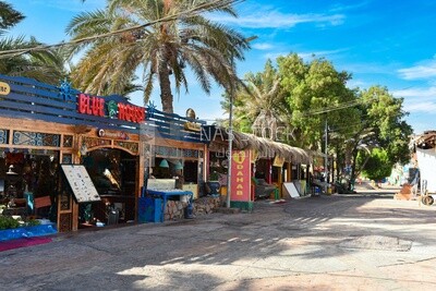 Tourist market in Dahab, Egypt