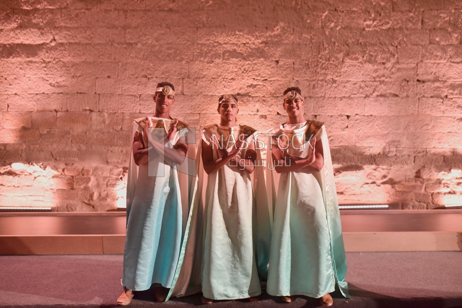 Young men dressed in Pharaonic costume