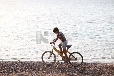 Child riding a bicycle