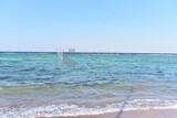 Panoramic view of a white sand beach with turquoise waters ,El lagona, Dahab ,Egypt