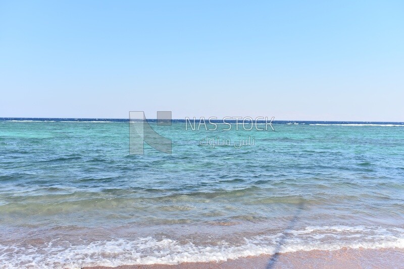 Panoramic view of a white sand beach with turquoise waters ,El lagona, Dahab ,Egypt