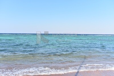 Panoramic view of a white sand beach with turquoise waters ,El lagona, Dahab ,Egypt