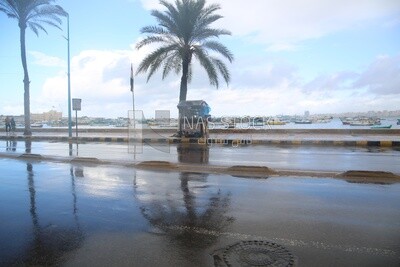 Alexandria streets wet with rain
