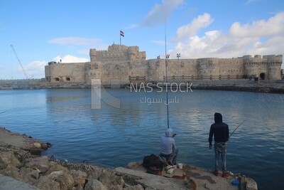 Qaitbay Citadel in Alexandria, Egypt.