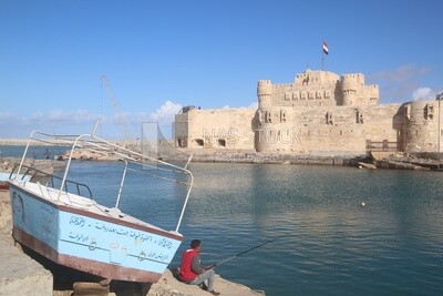 Qaitbay Citadel in Alexandria, Egypt.