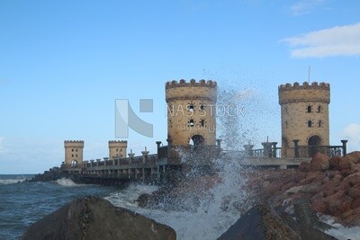 New Qaitbay Citadel Bridge,Alexandria, Egypt.
