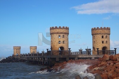 New Qaitbay Citadel Bridge,Alexandria, Egypt.