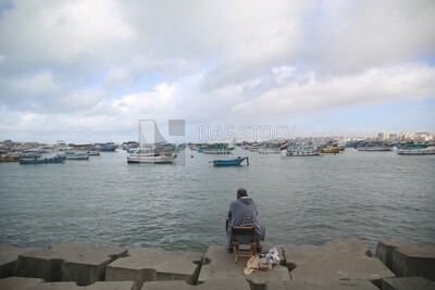 Stunning view of the sea from one of the coasts of Alexandria