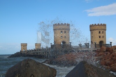 New Qaitbay Citadel Bridge,Alexandria, Egypt.