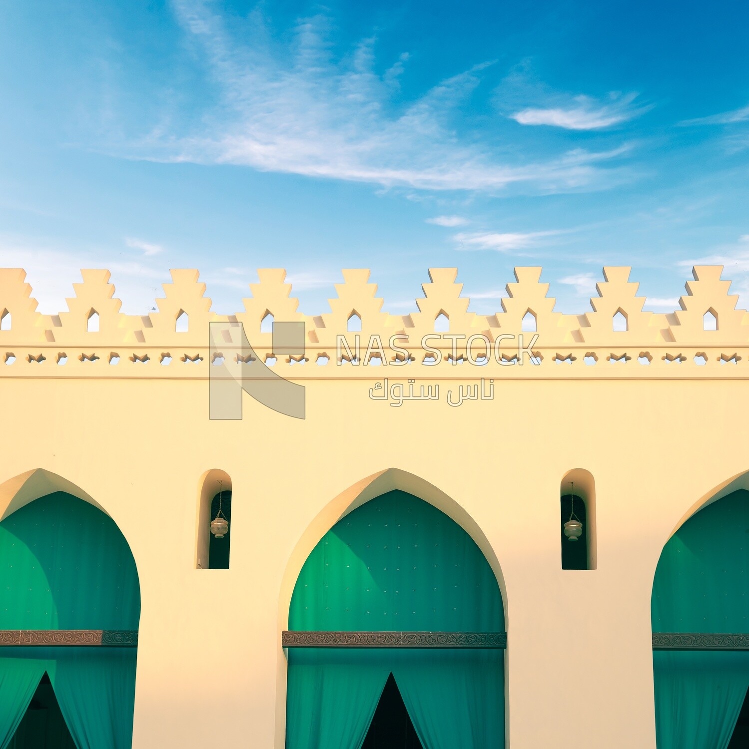 Arches of the Al-Hakim Mosque in Cairo, Egypt