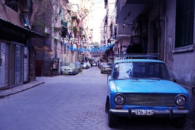 View of a street, street,  decorations, Ramadan Kareem