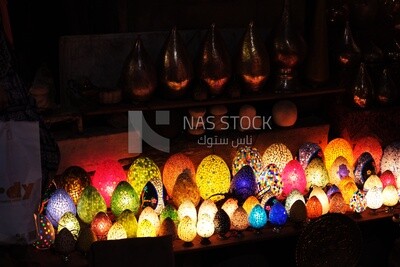 Store in the street sells lanterns, Sayeda Zainab, Ramadan Kareem